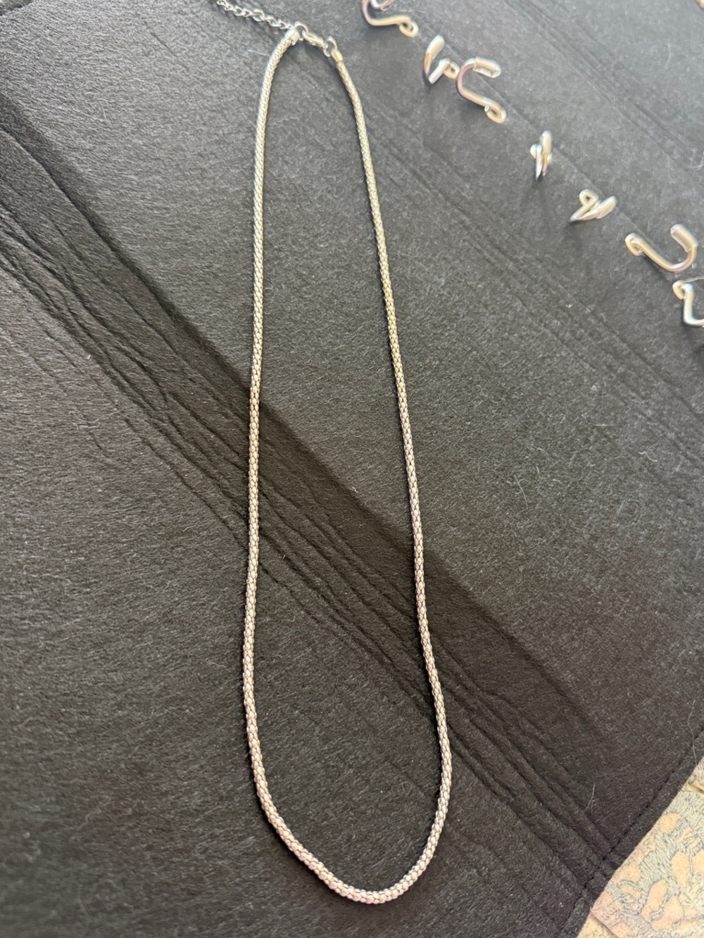 Silver Tone Rope Chain Necklace - Women Jewelry